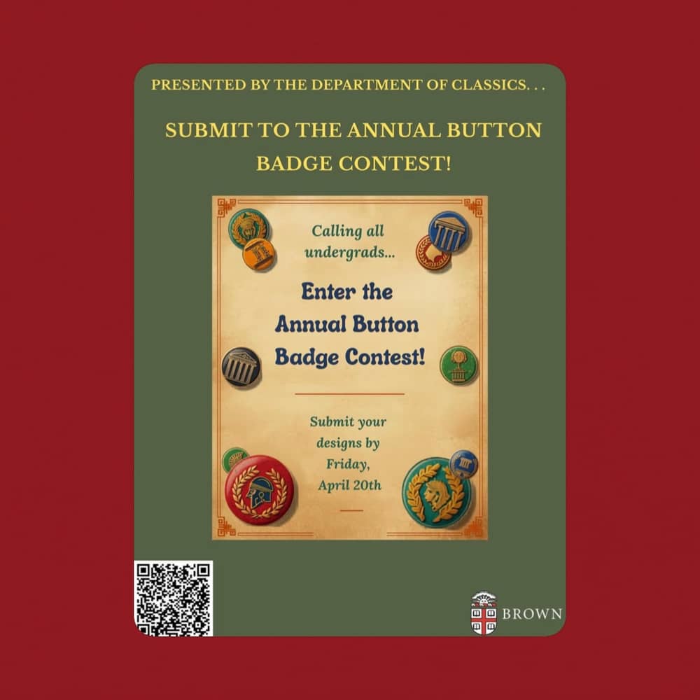 It’s that time again! 📜
Creative students are invited by the Brown Classics Department to design a Classics graphic fo...